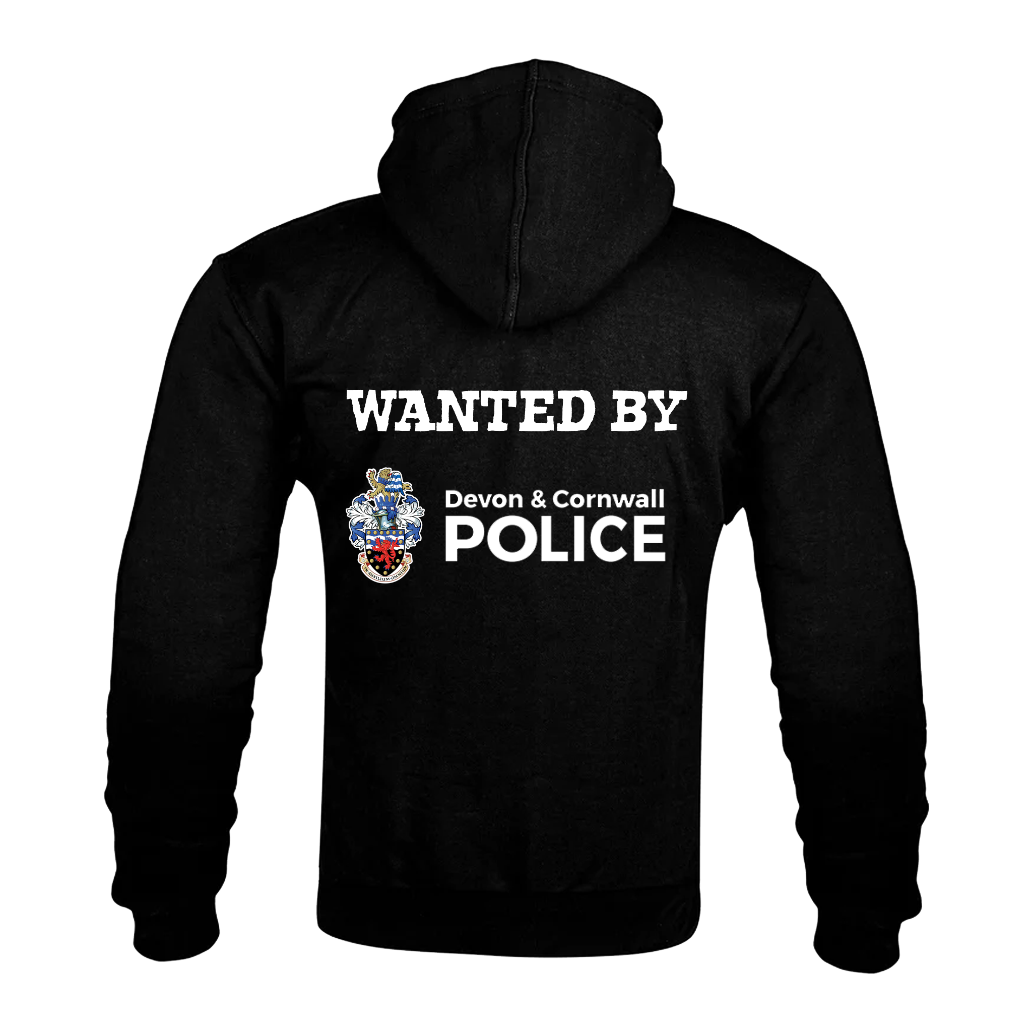 "Wanted by Devon & Cornwall Police" Kevlar Armoured Zip Hoodie