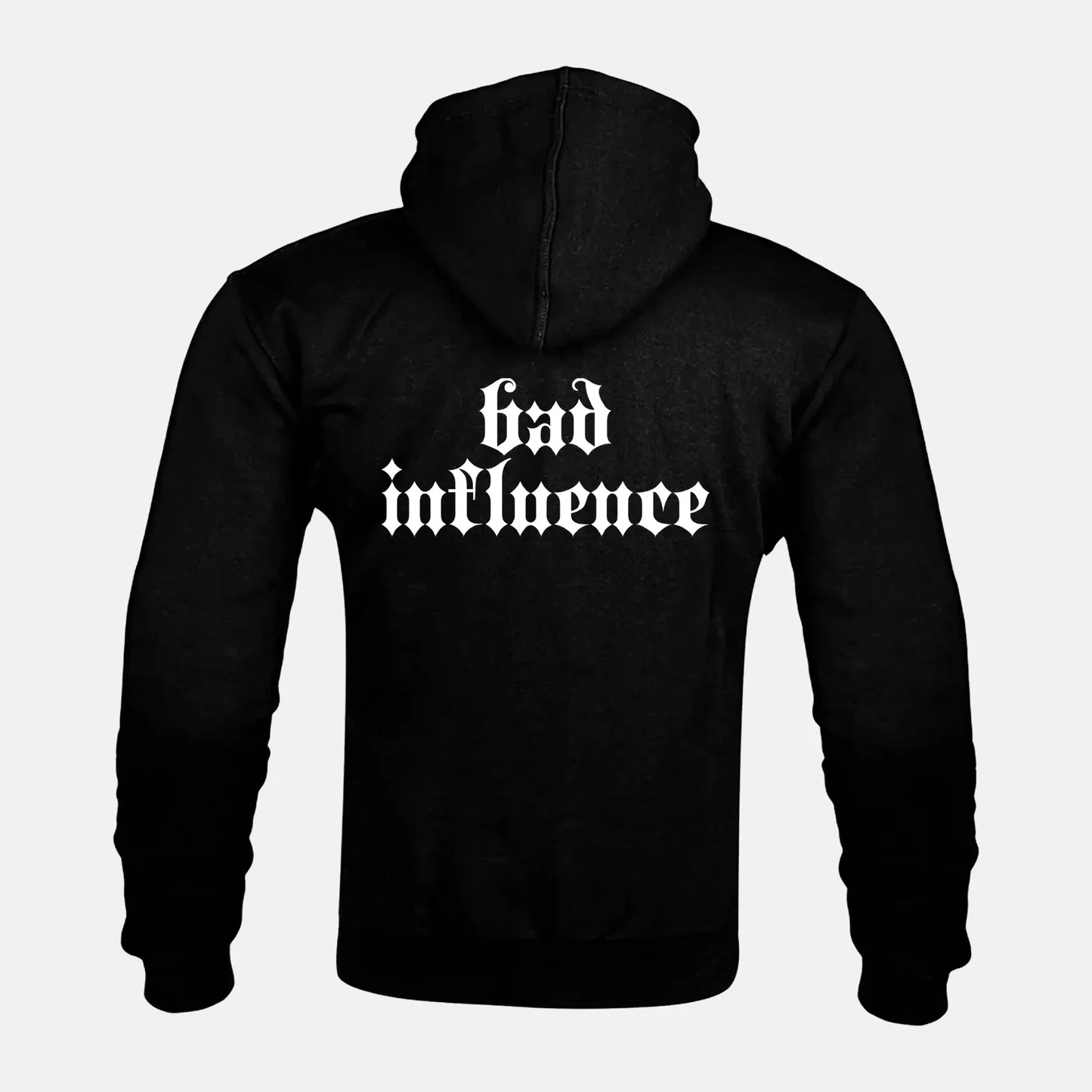 BAD INFLUENCE artwork on a Kevlar armoured zip hoodie