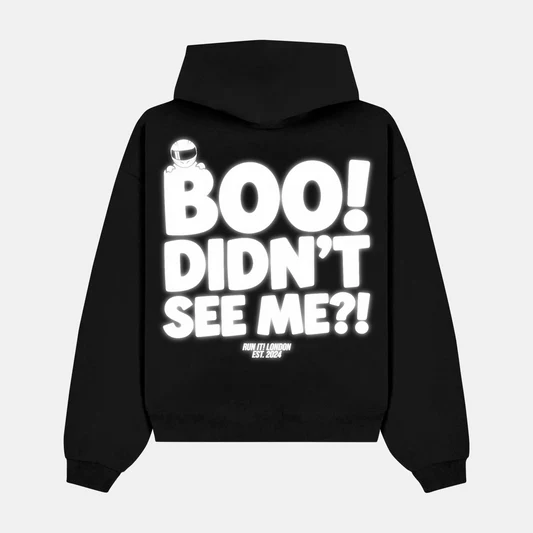 BOO! DIDN'T SEE ME?! Hoodie reflective back