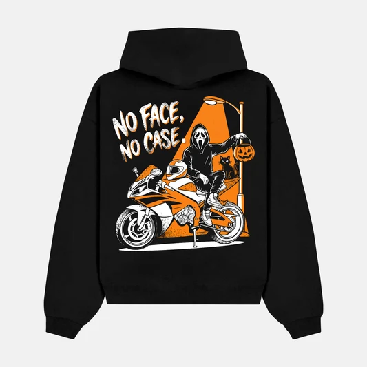 NO FACE, NO CASE Hoodie back