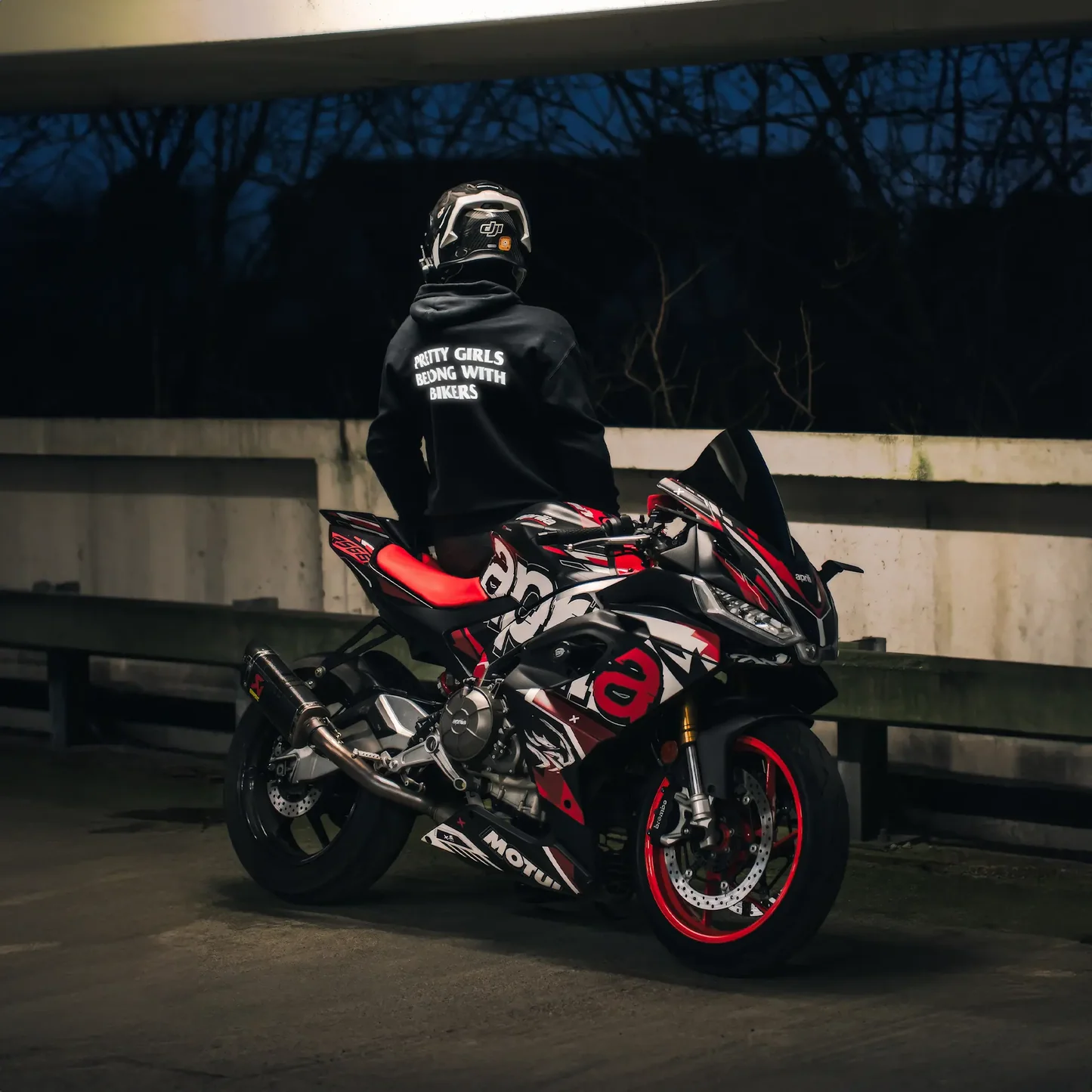 PRETTY GIRLS BELONG WITH BIKERS