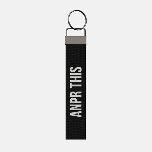 ANPR THIS Keychain, front: ANPR THIS in white print