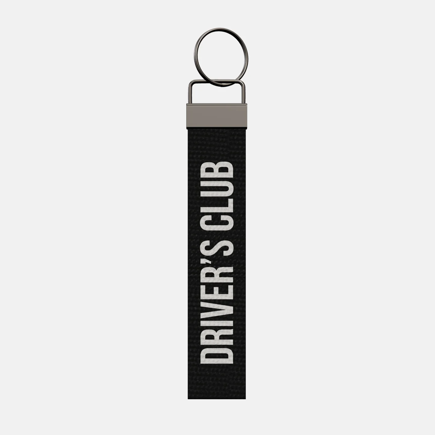 DRIVER’S CLUB Keychain, front: DRIVER’S CLUB in white print