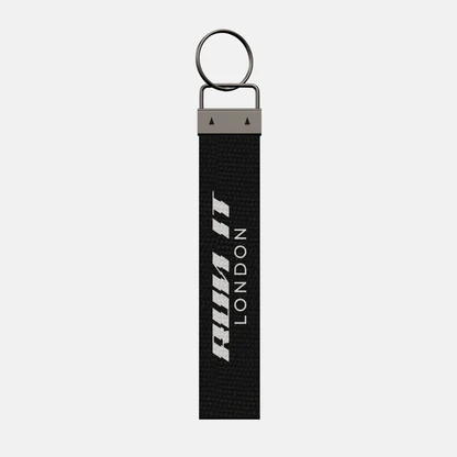 LAST TO LEAVE Keychain, back: RUN IT LONDON logo
