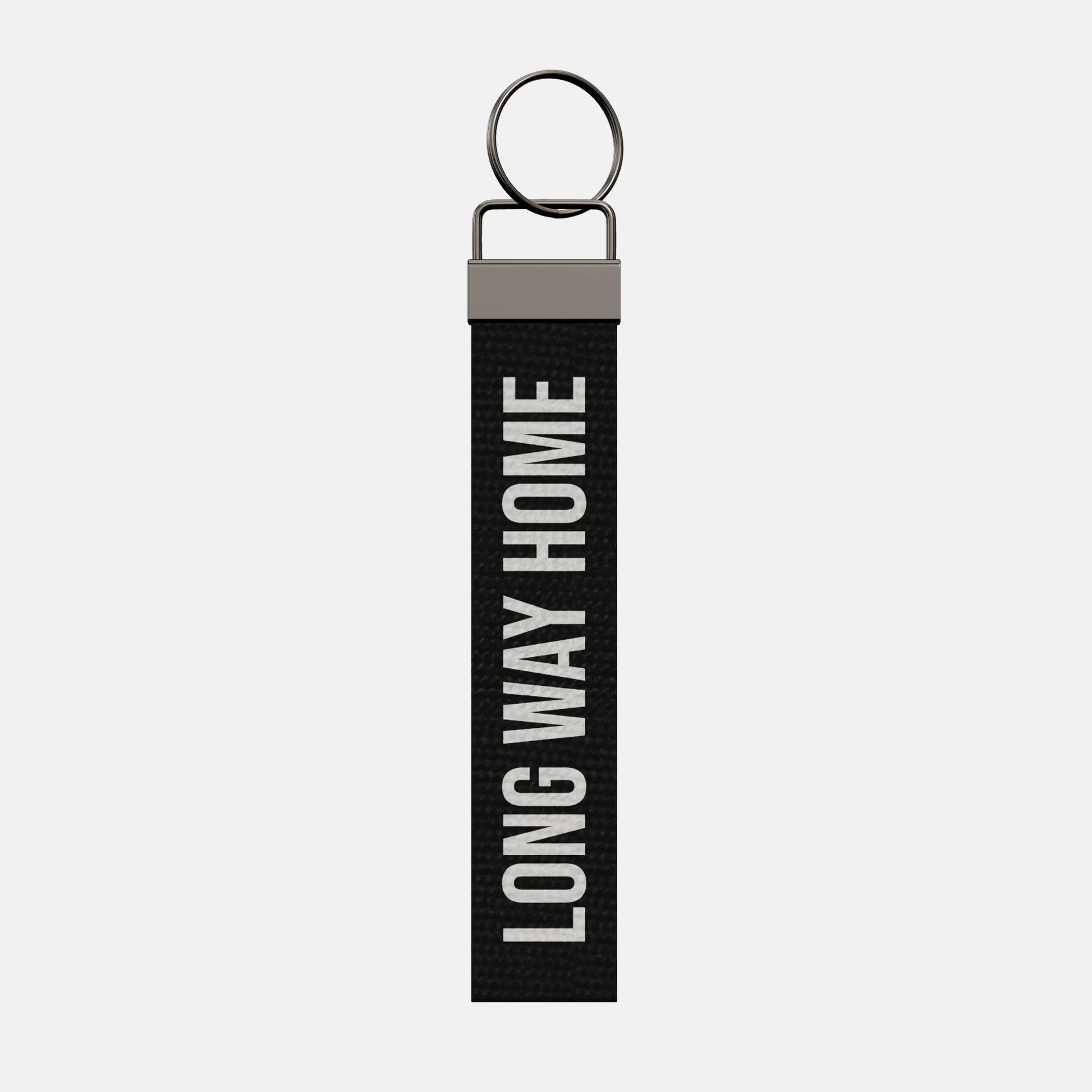 LONG WAY HOME Keychain, front: LONG WAY HOME in white print