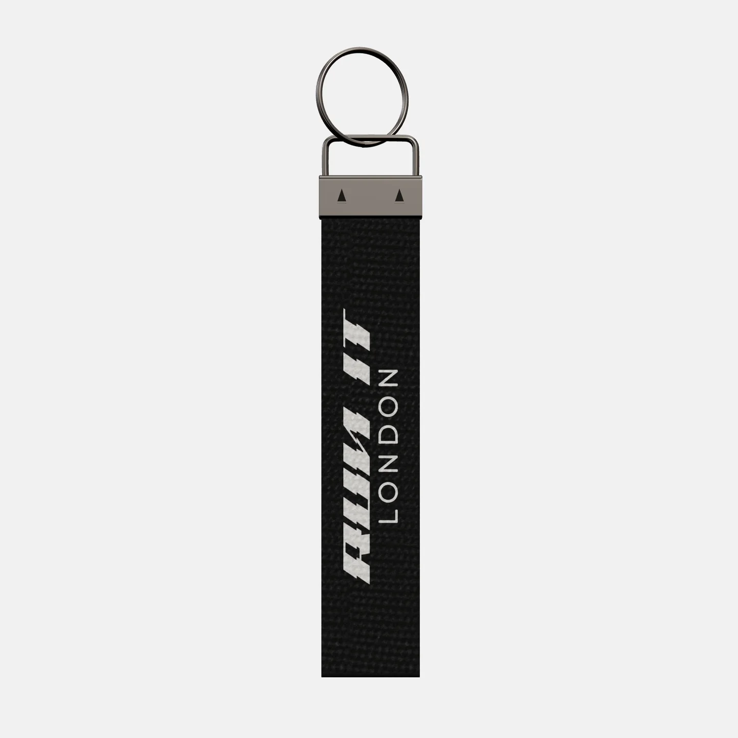 NIGHT SHIFT Keychain, back: RUN IT LONDON logo