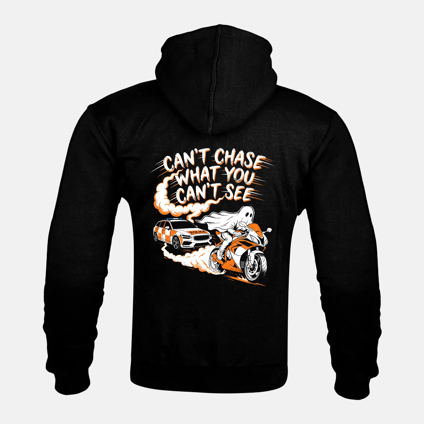 Preview of your personalised CAN'T CHASE WHAT YOU CAN'T SEE Kevlar Armoured Zip Hoodie