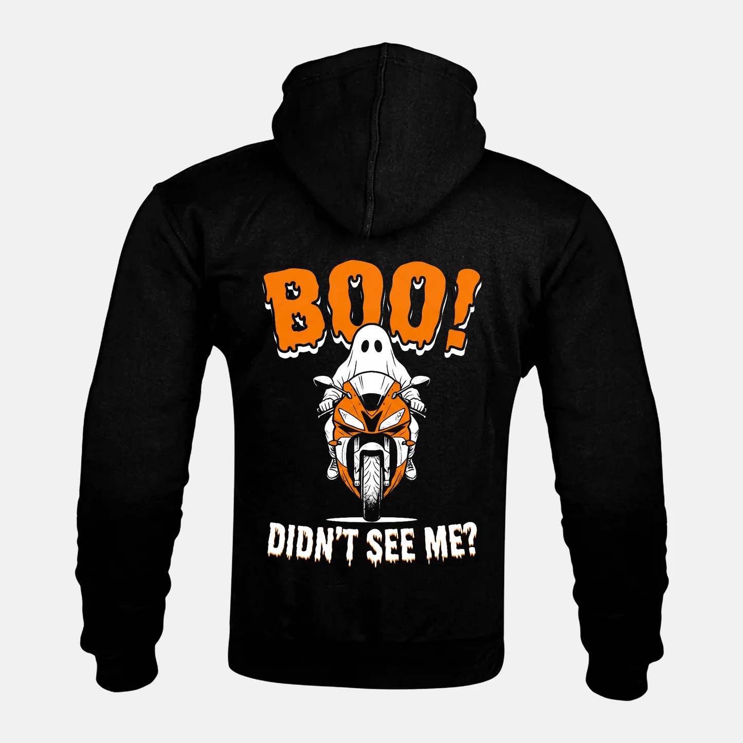 BOO! DIDN'T SEE ME? GHOST RIDER back print on a Kevlar armoured zip hoodie
