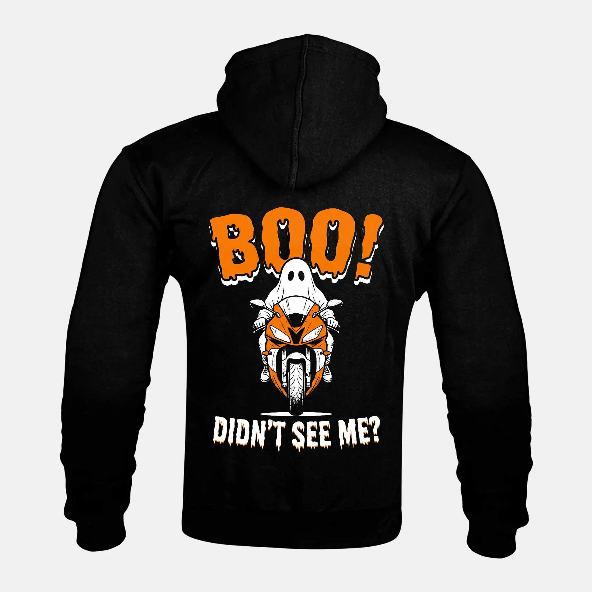 BOO! DIDN'T SEE ME? GHOST RIDER back print on a Kevlar armoured zip hoodie