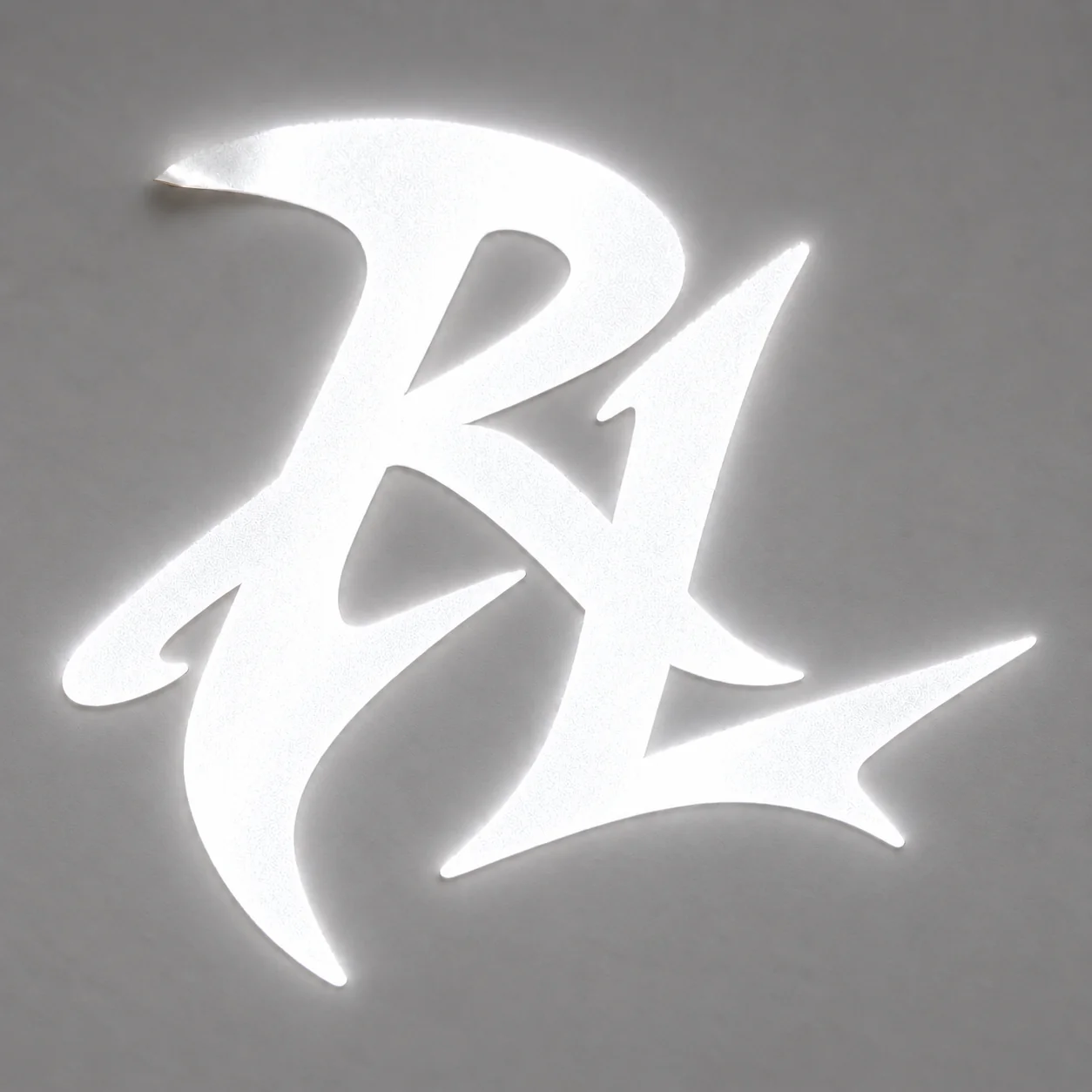 RunIt Reflective Monogram Sticker Pack — Silver (3 Stickers)