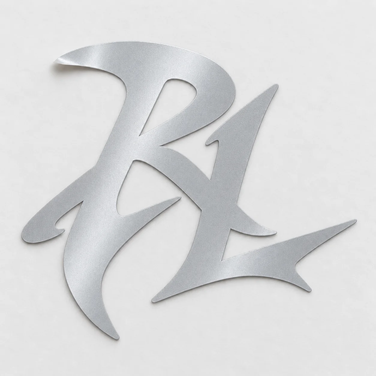 RunIt Reflective Monogram Sticker Pack — Silver (3 Stickers)