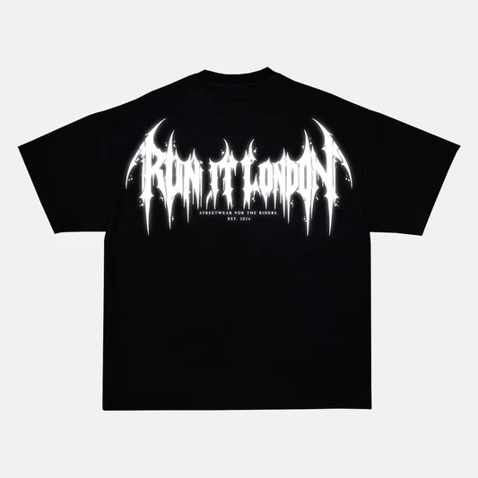 Reflective CYBERSIGIL back print on a t-shirt