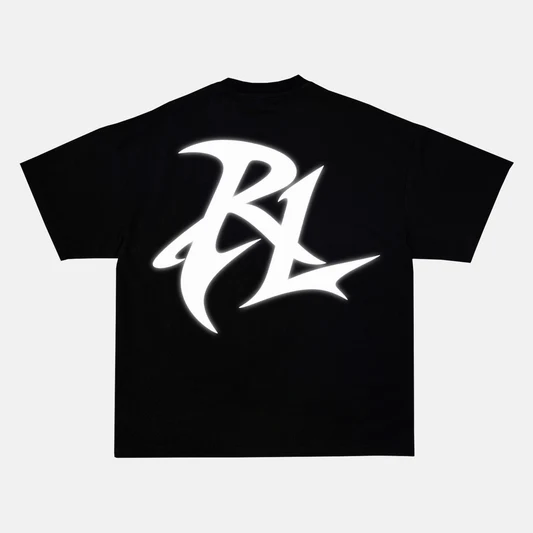 Reflective RUN IT MONOGRAM back print on a t-shirt