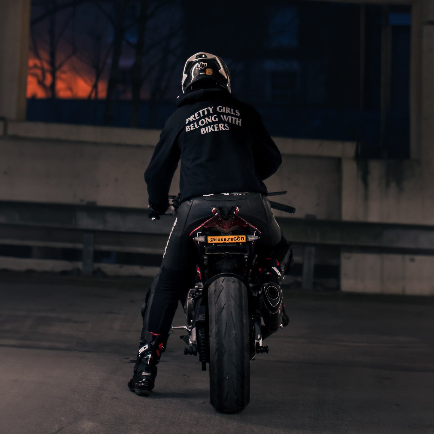 "Pretty Girls Belong With Bikers" Hoodie