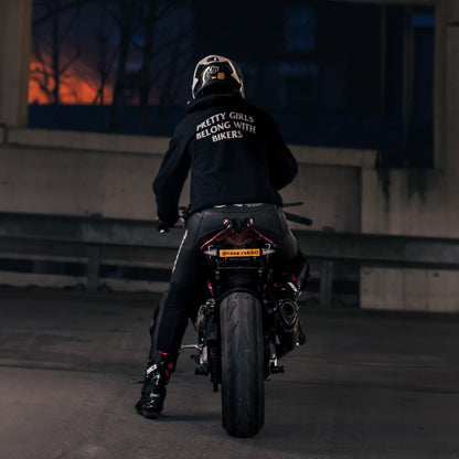 "Pretty Girls Belong With Bikers" Hoodie