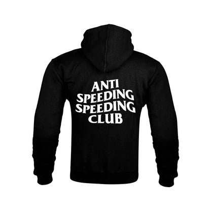 "ANTI SPEEDING SPEEDING CLUB" Kevlar Armoured Zip Hoodie RunIt!