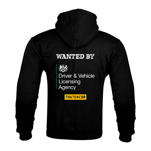 "Wanted by DVLA" Kevlar Armoured THAT04CBR Zip Hoodie