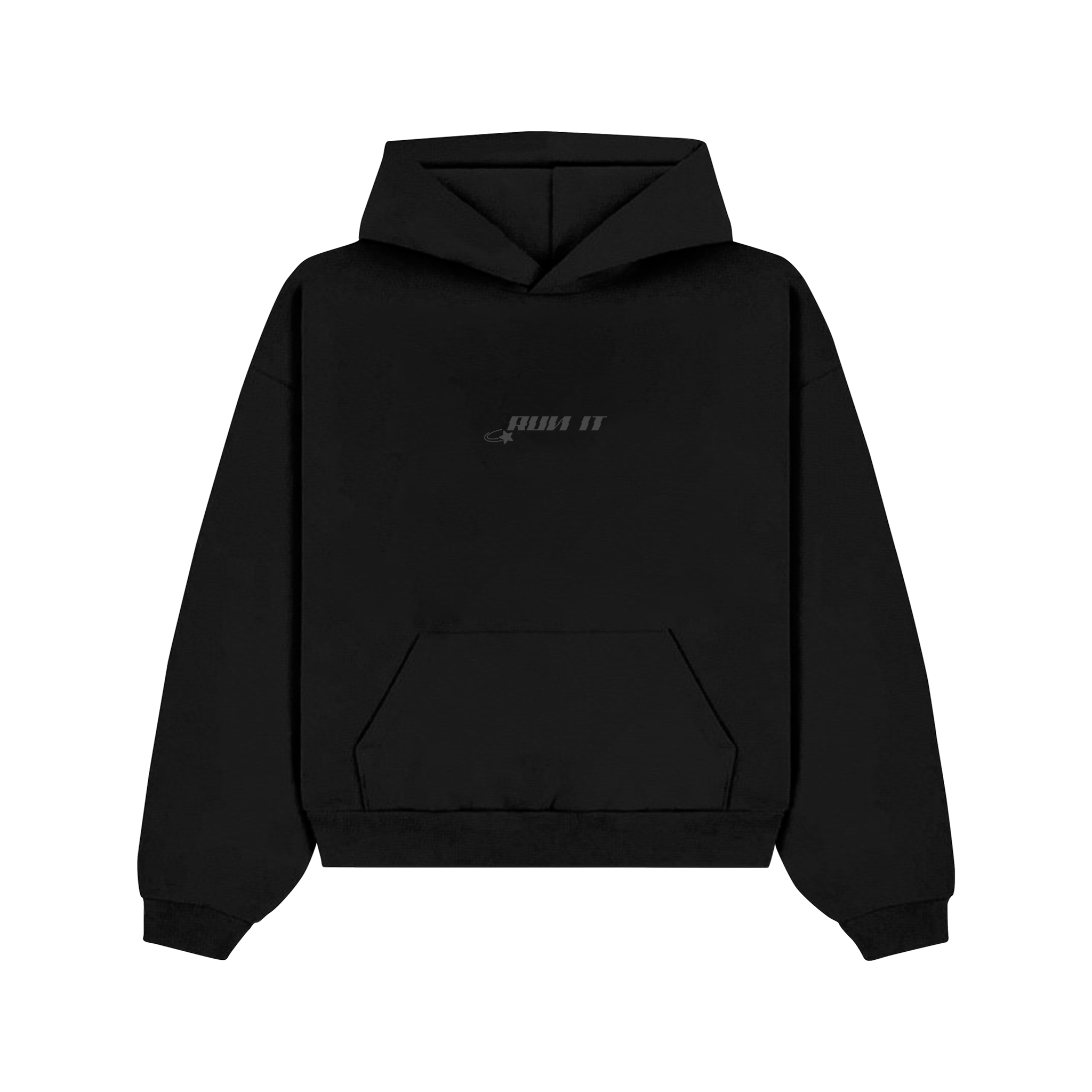 RUN IT Essentials Black Pullover Hoodie