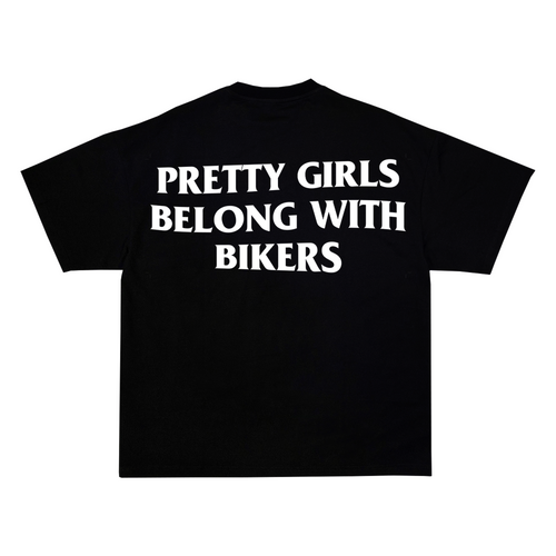 "Pretty Girls Belong WIth Bikers" Tee