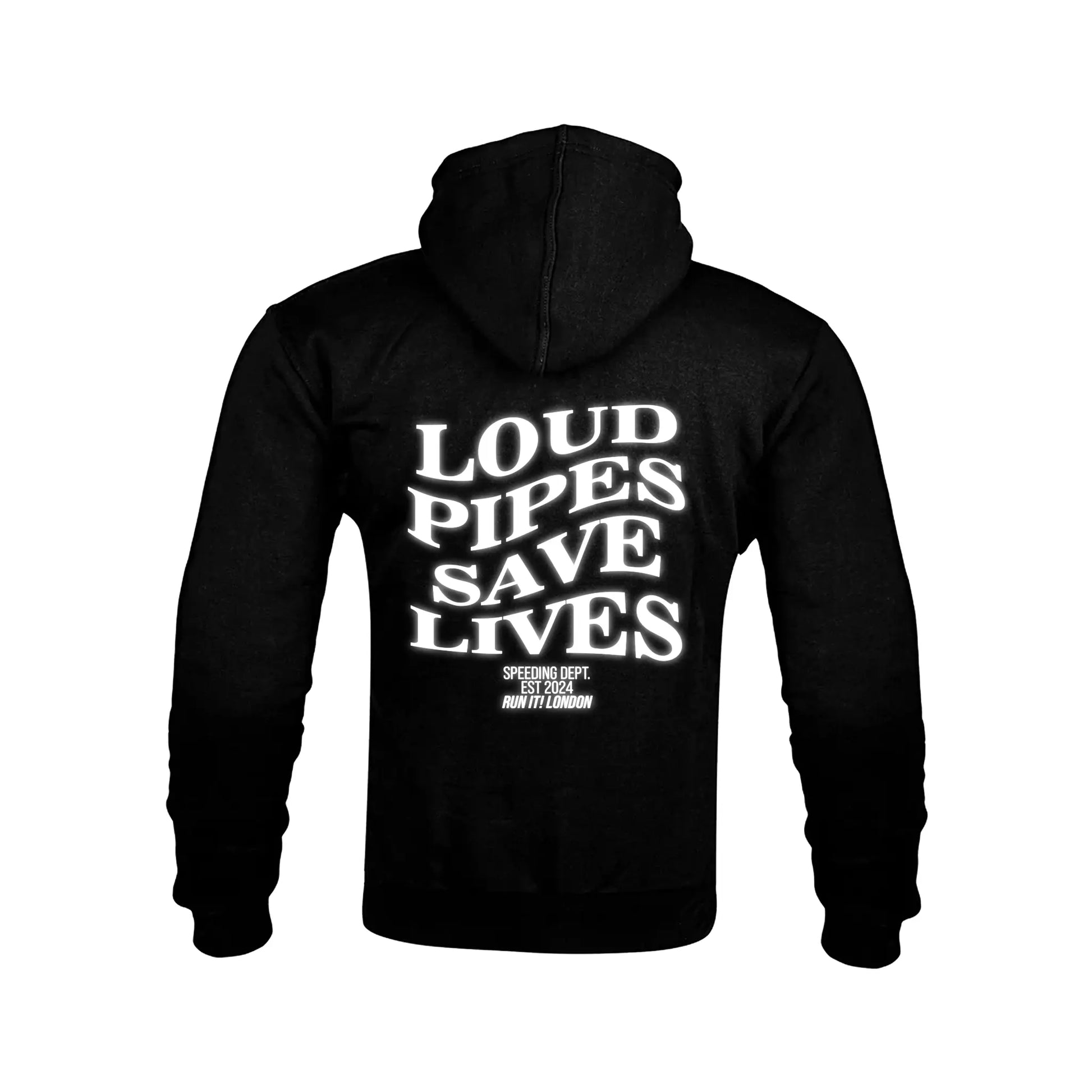 "LOUD PIPES SAVE LIVES" Kevlar Armoured Zip Hoodie RunIt!