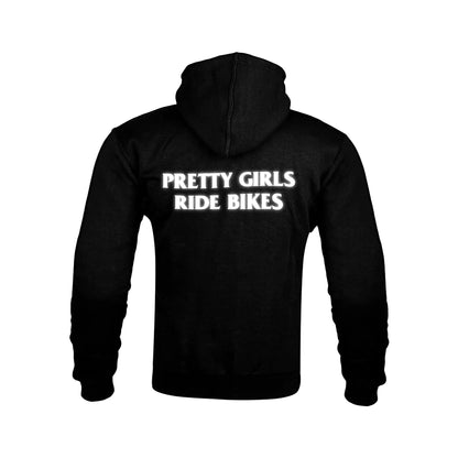 "PRETTY GIRLS RIDE BIKES" Kevlar Armoured Zip Hoodie RunIt!