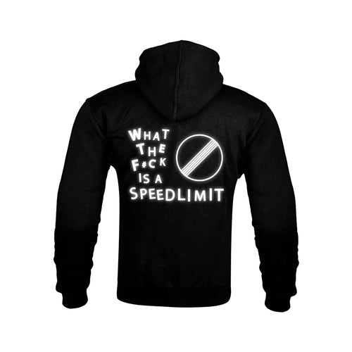 "WHAT THE F#CK IS A SPEEDLIMIT" Kevlar Armoured Zip Hoodie RunIt!