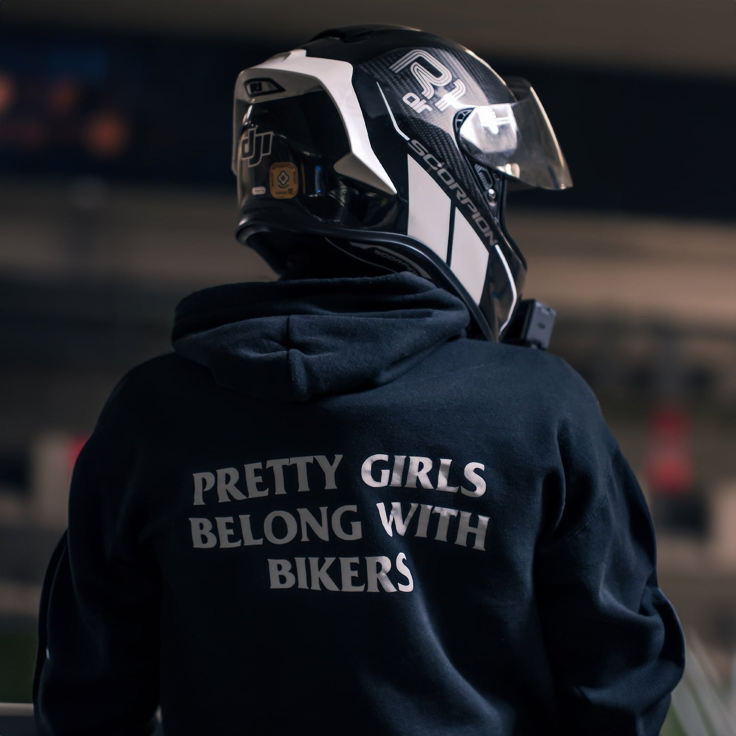 "Pretty Girls Belong With Bikers" Hoodie
