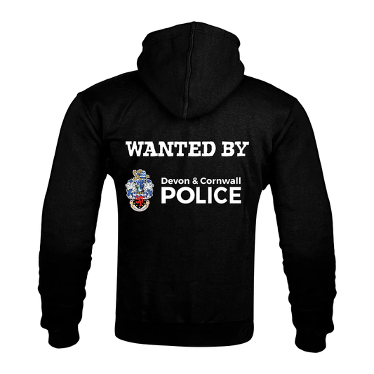 "Wanted by Devon & Cornwall Police" Kevlar Armoured Zip Hoodie