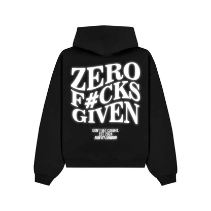 "ZERO F#CKS GIVEN" Hoodie RunIt!