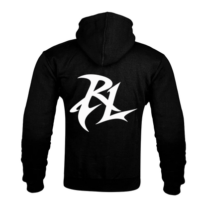 "RUN IT MONOGRAM" Kevlar Armoured Zip Hoodie back-non-reflective