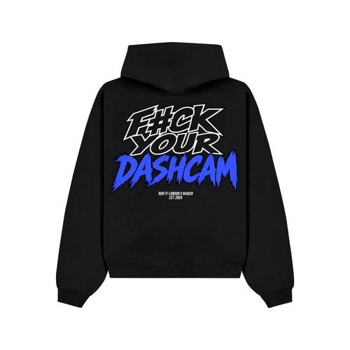 F*CK UR DASHCAM (BLUE) X N4JOSH Hoodie back-non-reflective