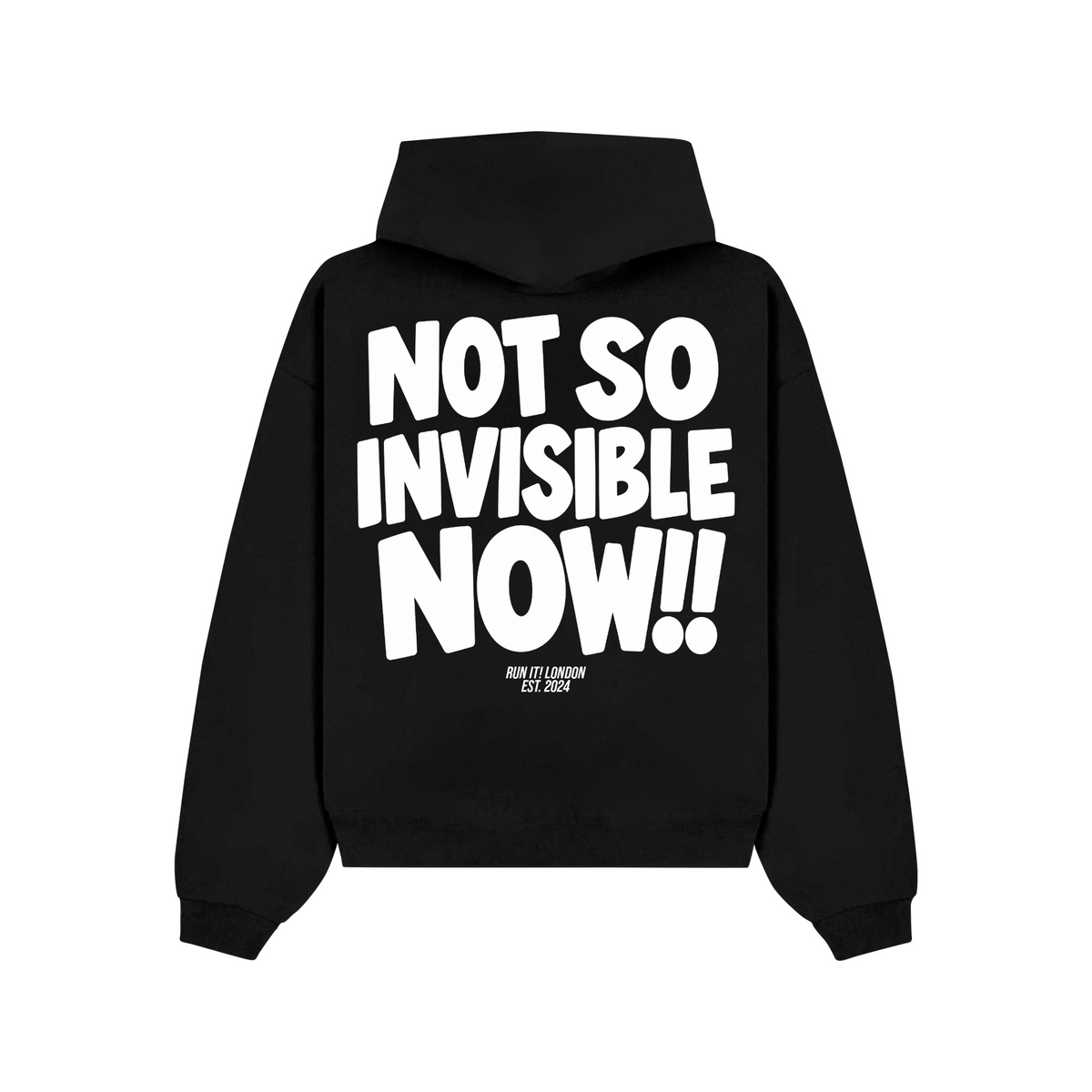 NOT SO INVISIBLE NOW Hoodie back-non-reflective