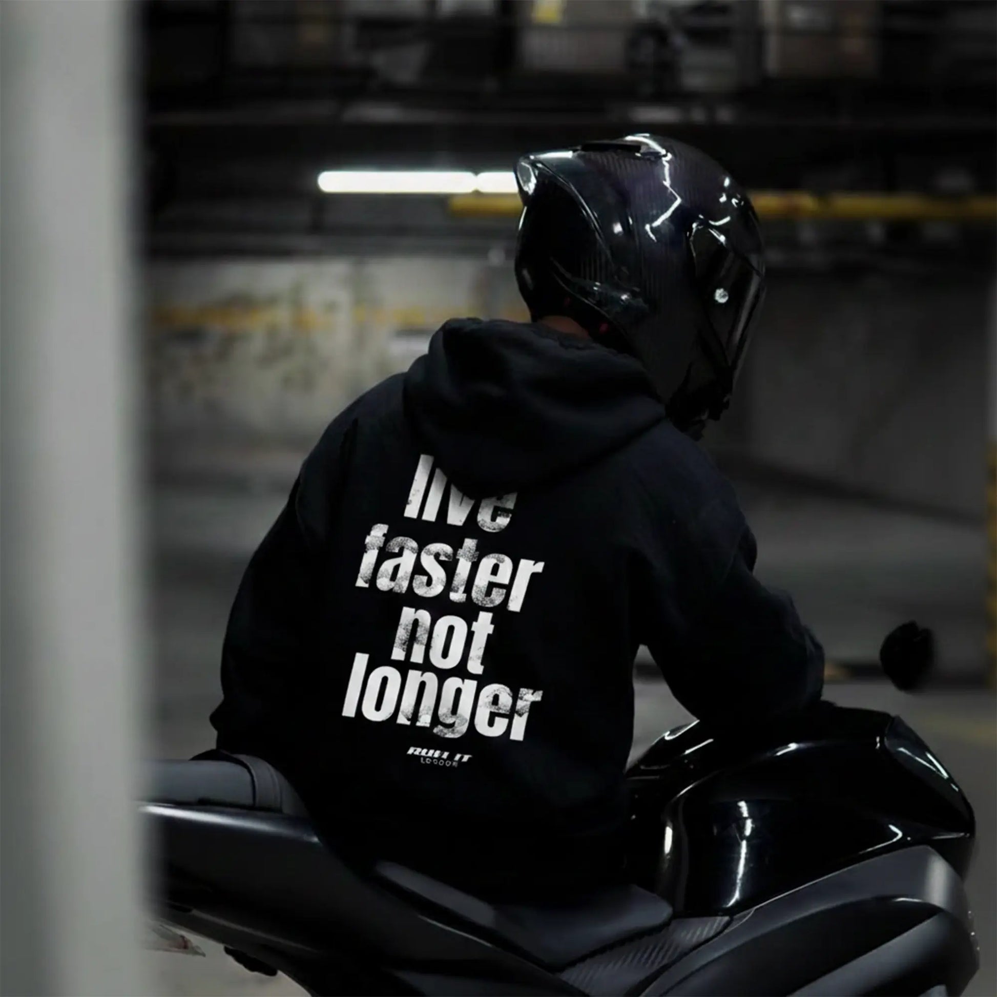 "LIVE FASTER NOT LONGER" Hoodie RunIt!