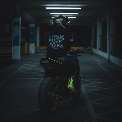 "LOUD PIPES SAVE LIVES" Kevlar Armoured Zip Hoodie RunIt!