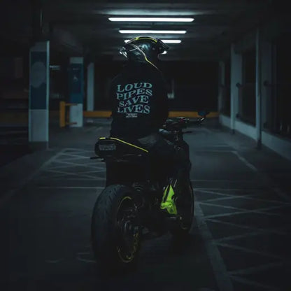 "LOUD PIPES SAVE LIVES" Kevlar Armoured Zip Hoodie RunIt!