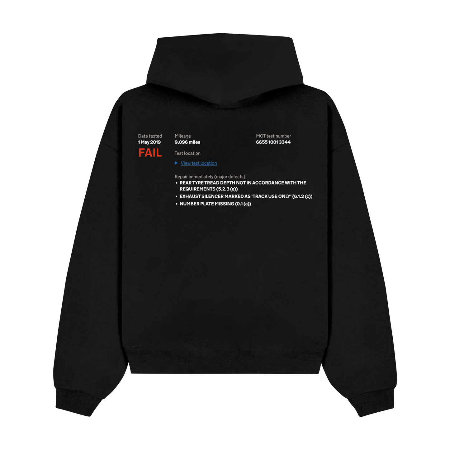 "MOT FAIL" Hoodie RunIt!