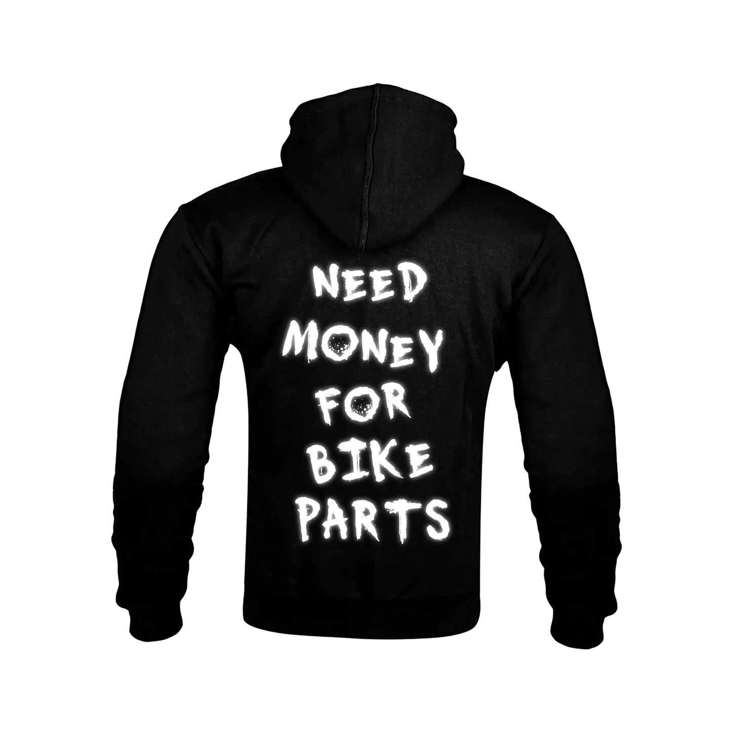 "NEED MONEY FOR BIKE PARTS" Kevlar Armoured Zip Hoodie RunIt!