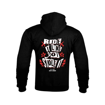 "RIDE IT LIKE YOU STOLE IT" Kevlar Armoured Zip Hoodie RunIt!