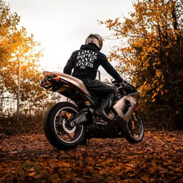 "LOUD PIPES SAVE LIVES" Kevlar Armoured Zip Hoodie RunIt!