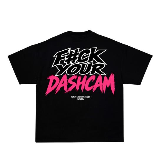 F*CK UR DASHCAM (PINK) X N4JOSH Tee F_CK UR DASHCAM PINK non-reflective back