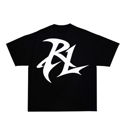 "RUN IT MONOGRAM" Tee back-non-reflective